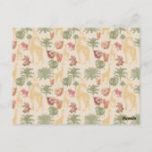 Safari Giraffe & Palm Leaves Baby shower Briefkaart (Achterkant)