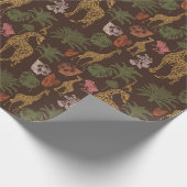 Safari Giraffe & Palm Leaves Baby shower Cadeaupapier (Hoek)