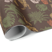 Safari Giraffe & Palm Leaves Baby shower Cadeaupapier (Rol Hoek)