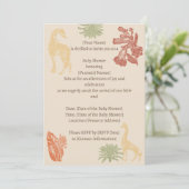 Safari Giraffe & Palm Leaves Baby shower Kaart (Staand voorkant)