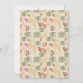 Safari Giraffe & Palm Leaves Baby shower Kaart (Achterkant)