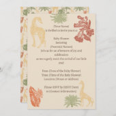 Safari Giraffe & Palm Leaves Baby shower Kaart (Voorkant / Achterkant)