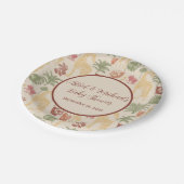 Safari Giraffe & Palm Leaves Baby shower Papieren Bordje (Gekanteld)