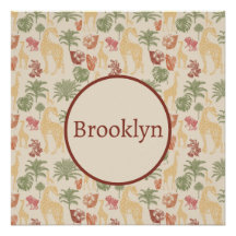 Safari Giraffe & Palm Leaves Nursery