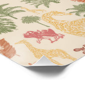 Safari Giraffe & Palm Leaves Nursery Perfect Poster (Hoek)
