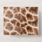 Safari Giraffe Print All In One Uitnodiging (Achterkant)