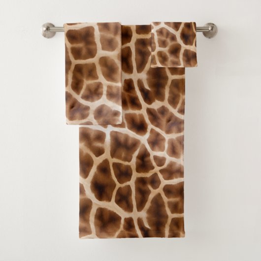 Safari Giraffe Print Bad Handdoek (Insitu)