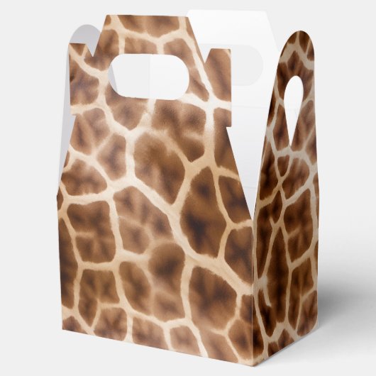 Safari Giraffe Print Bedankdoosjes (Geopend)