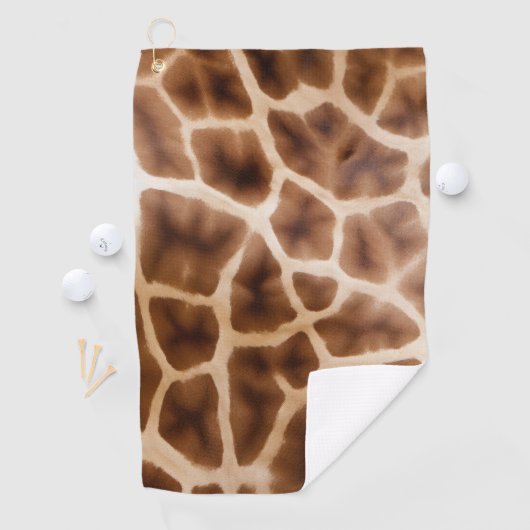 Safari Giraffe Print Golfhanddoek (Insitu)