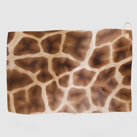 Safari Giraffe Print Golfhanddoek (Horizontaal)