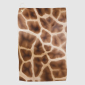 Safari Giraffe Print Golfhanddoek (Voorkant)