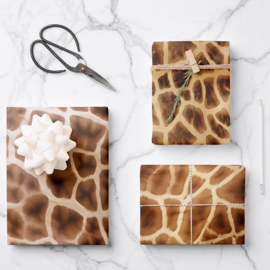 Safari Giraffe Print Inpakpapier Vel (Voorkant)
