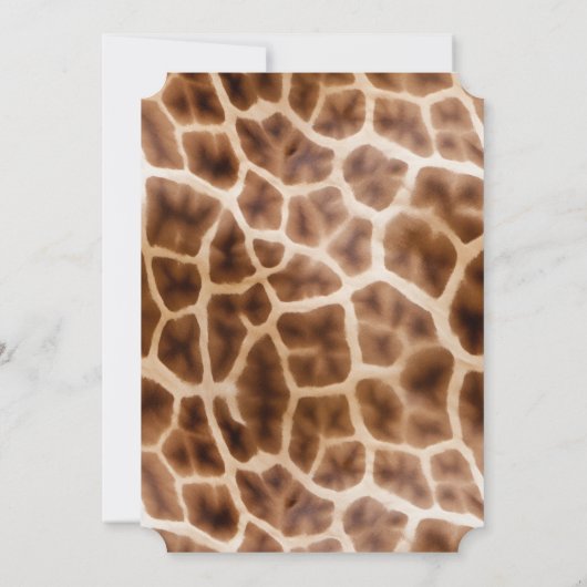 Safari Giraffe Print Kaart (Achterkant)