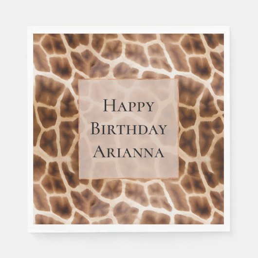 Safari Giraffe Print Servet (Voorkant)