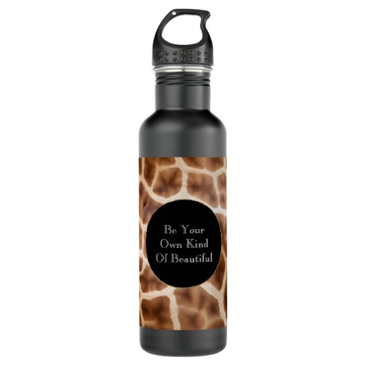 Safari Giraffe Print Waterfles (Voorkant)