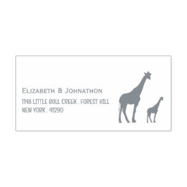 Safari-giraffe retouradres  zelfinktende stempel