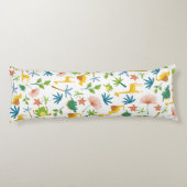 Safari giraffe schattige kleurrijke patroonjongen lichaamskussen (Achterkant)