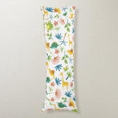 Safari giraffe schattige kleurrijke patroonjongen lichaamskussen (Voorkant Verticaal)