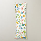 Safari giraffe schattige kleurrijke patroonjongen lichaamskussen (Achterkant (Verticaal))