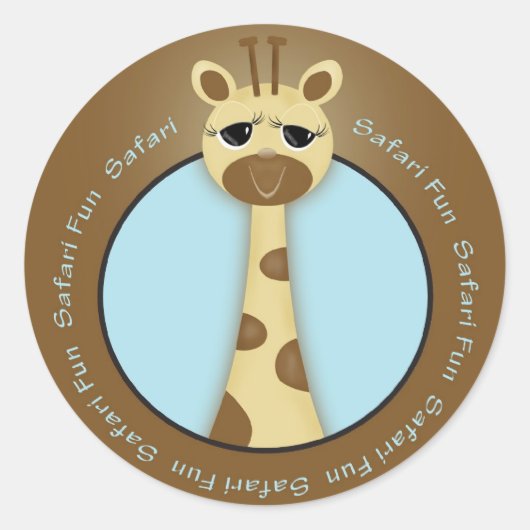 Safari Giraffe Sticker (Voorkant)