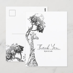 Safari Giraffe Theme Briefkaart Design