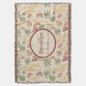 Safari Giraffe & tropische bladeren kwekerij Deken (Voorkant Verticaal)