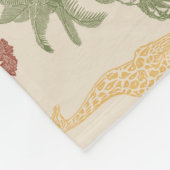 Safari Giraffe & tropische bladeren kwekerij Fleece Deken (Hoek)