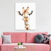 Safari Giraffe Wall Art Canvas Afdruk (Insitu (Woonkamer))