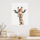 Safari Giraffe Wall Art Poster (Keuken)