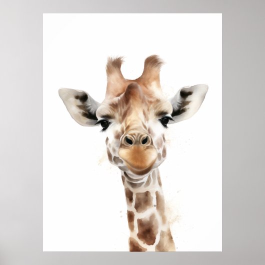 Safari Giraffe Wall Art Poster (Voorkant)