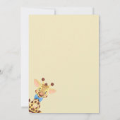 Safari Giraffe Waterverf Cute Boy Baby shower Kaart (Achterkant)