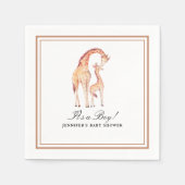 Safari Giraffe Waterverf papier Servet (Voorkant)