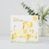 Safari Giraffe Whimsical Baby shower Kaart (Staand voorkant)