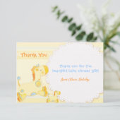 Safari Giraffes Baby shower Bedankt (Staand voorkant)