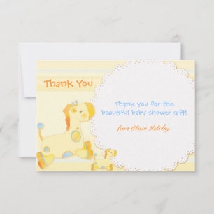 Safari Giraffes Baby shower Bedankt