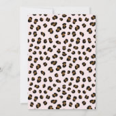 Safari Girl 4th Birthday Party Invitation Kaart (Achterkant)