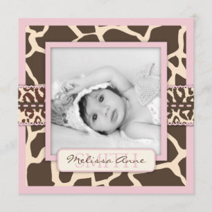 Safari Girl Announcement Square Kaart