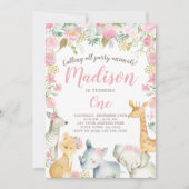 Safari Girl Birthday Kaart (Voorkant)