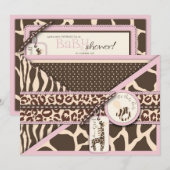 Safari Girl Invitation Card 2 Kaart (Voorkant / Achterkant)