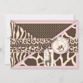 Safari Girl Invitation Card Kaart (Voorkant)