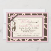 Safari Girl Invitation Card Kaart (Achterkant)