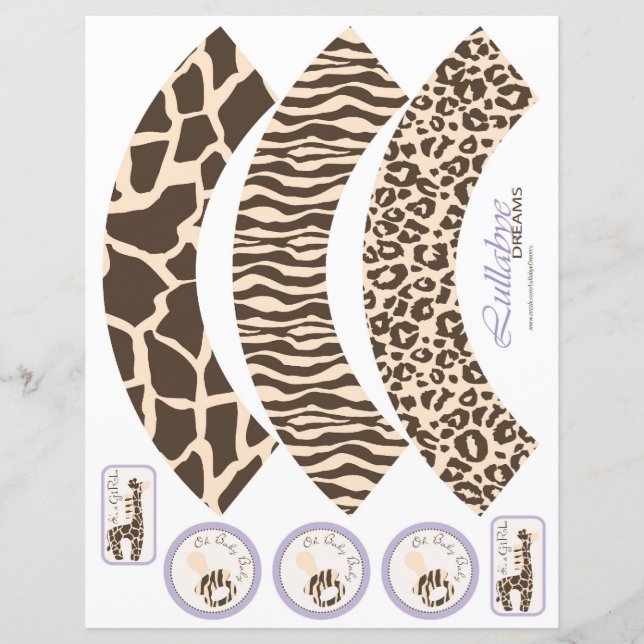 Safari Girl LAV Cupcake Wrappers (Voorkant)