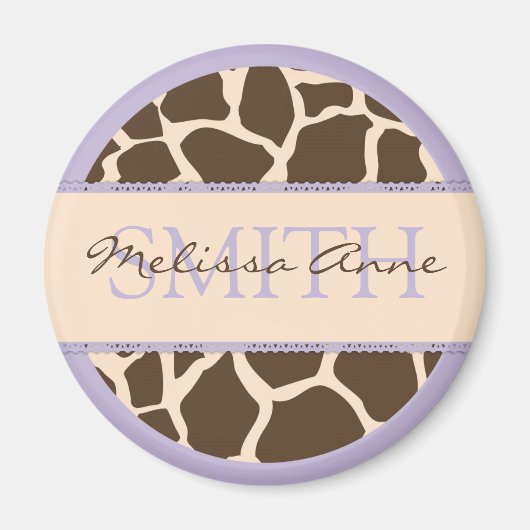 Safari Girl Lavender Magnet 4 (Voorkant)