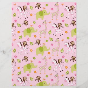 Safari Girl Oerwoud Animal Scrapbook Paper