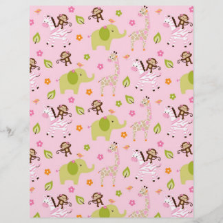 Safari Girl Oerwoud Animal Scrapbook Paper