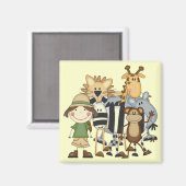 Safari Girl T-shirts en Gifts Magneet (Voorkant / Achterkant)