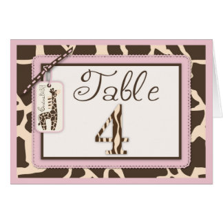 Safari Girl Table Card 4