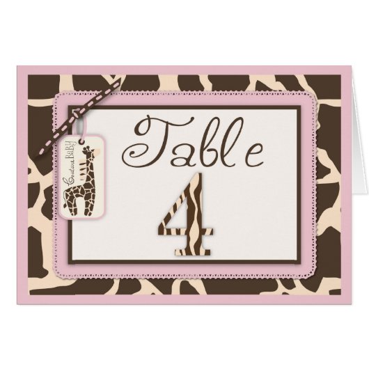 Safari Girl Table Card 4 (Voorkant Horizontaal)
