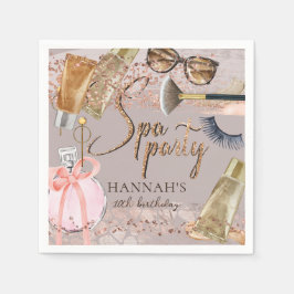 Safari Glitter Spa Birthday Servet