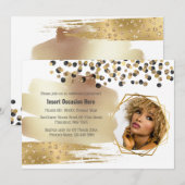 Safari gold black cheetah spots confetti glitter kaart (Voorkant / Achterkant)
